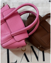 pink vegan leather bag